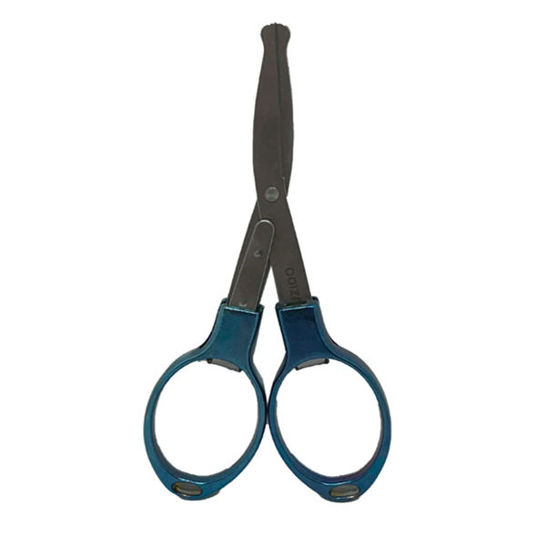 TESOURA ABDUZIDO DOBRÁVEL METAL AZUL