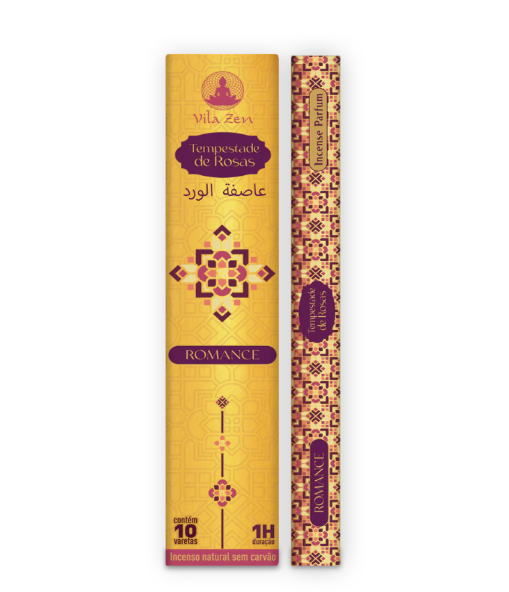 INCENSO VILA ZEN-LINHA ARABE TEMPESTADE DE ROSAS