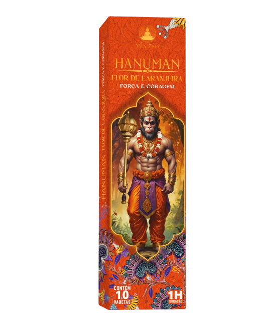 Incenso Natural Vila Zen - Linha Deuses Hindus - Hanuman