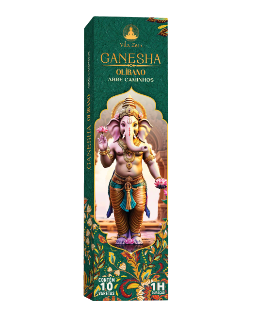 Incenso Natural Vila Zen - Linha Deuses Hindus -GANESHA