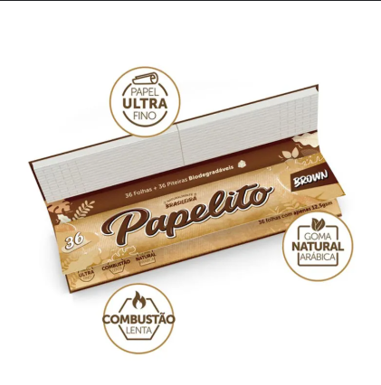 PAPELITO BROWN COM PITEIRA