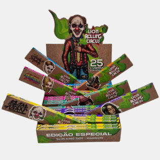SEDA LION ROLLING CIRCUS MARROM SLIM KS - EDIÇÃO ESPECIAL