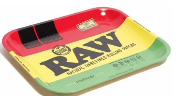 BANDEJA METAL GIGANTE RAW RASTA - BIG