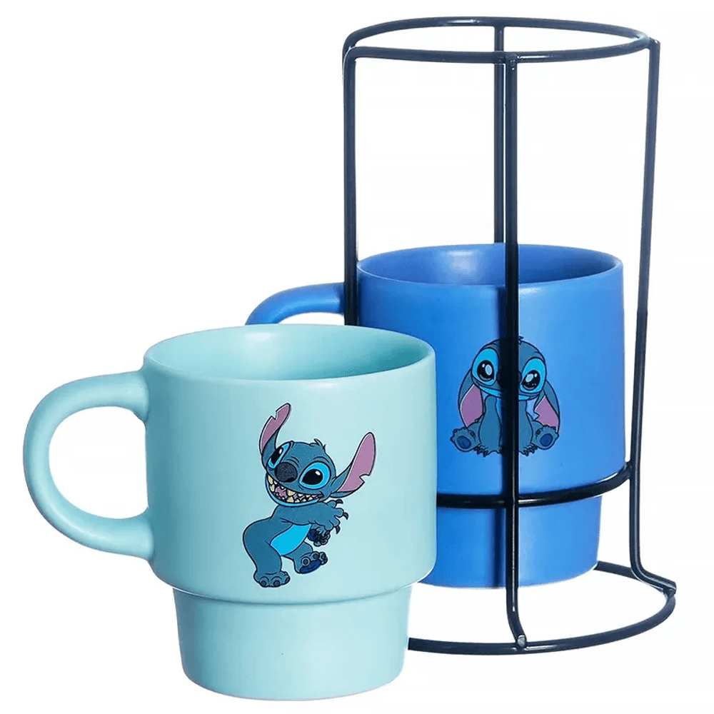 KIT CANECAS STITCH EMPILHAVEIS 150ml