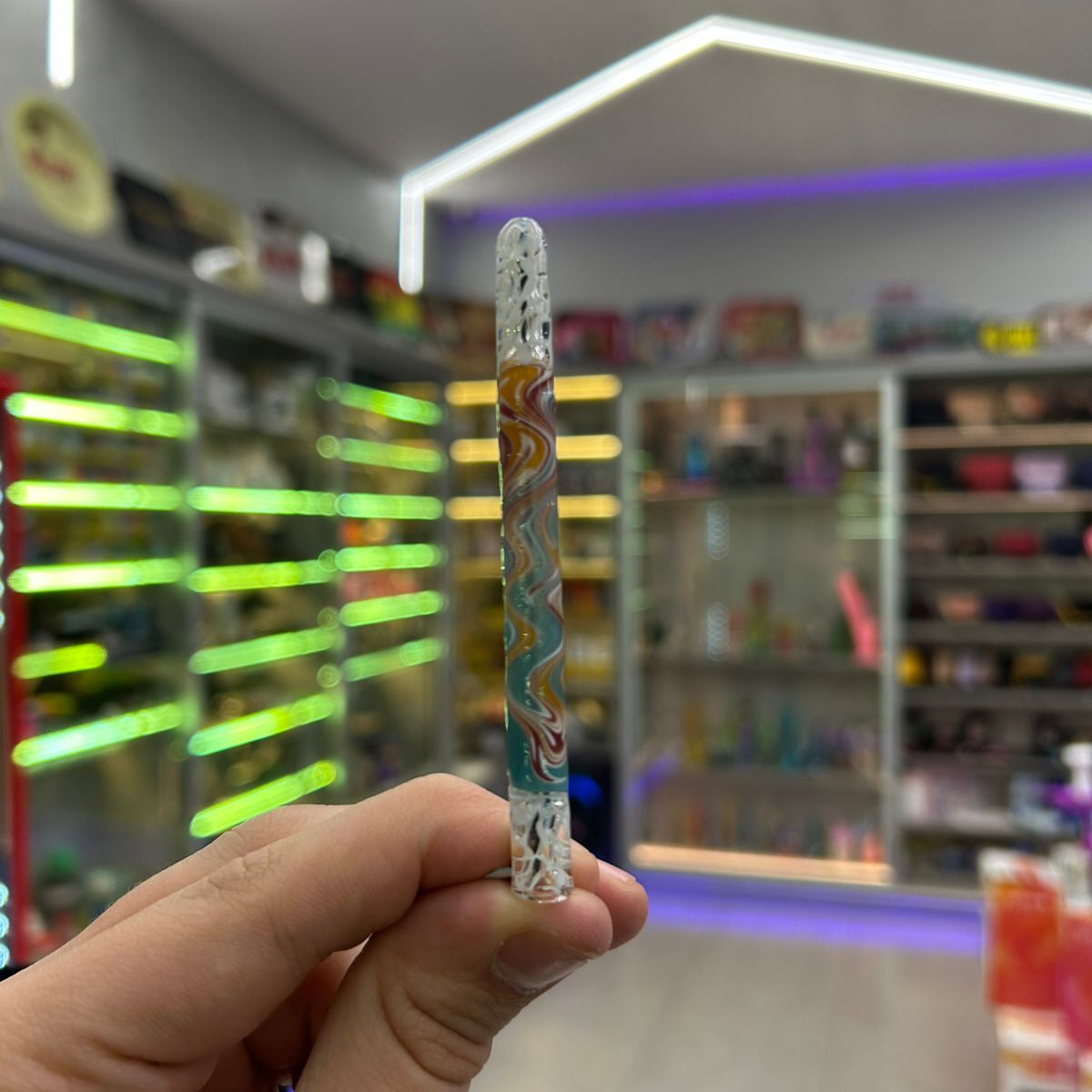 PITEIRA DE VIDRO WIG WAG BRANCA