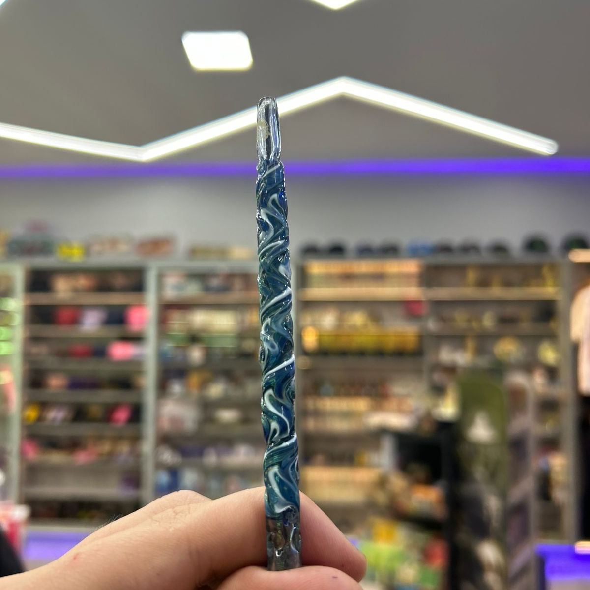 PITEIRA DE VIDRO MONSTER GLASS - DEZZED AZUL E BRANCO