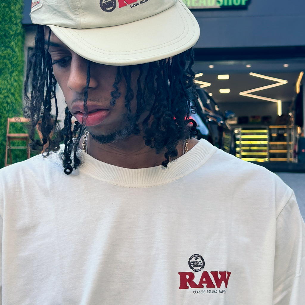 CAMISETA RAW WEEDZ PLANTA CREME