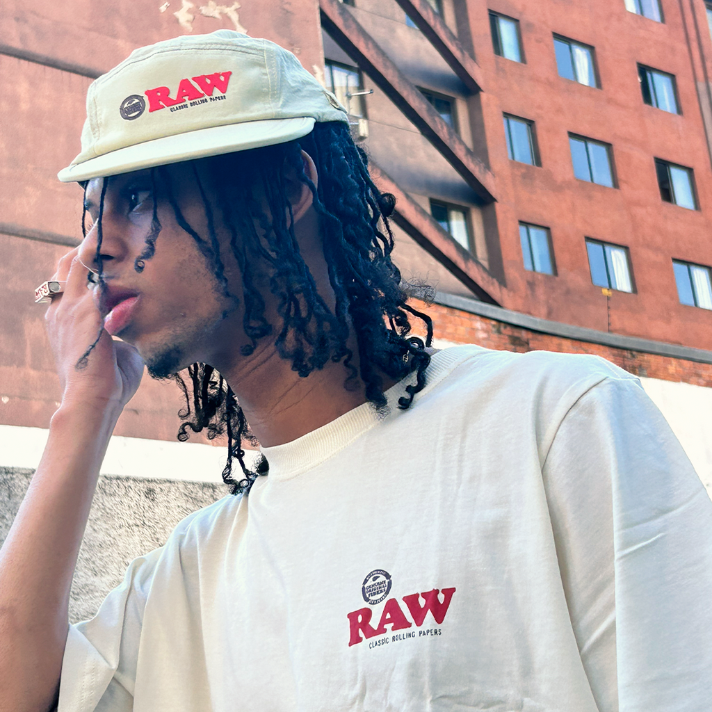 CAMISETA RAW WEEDZ PLANTA CREME