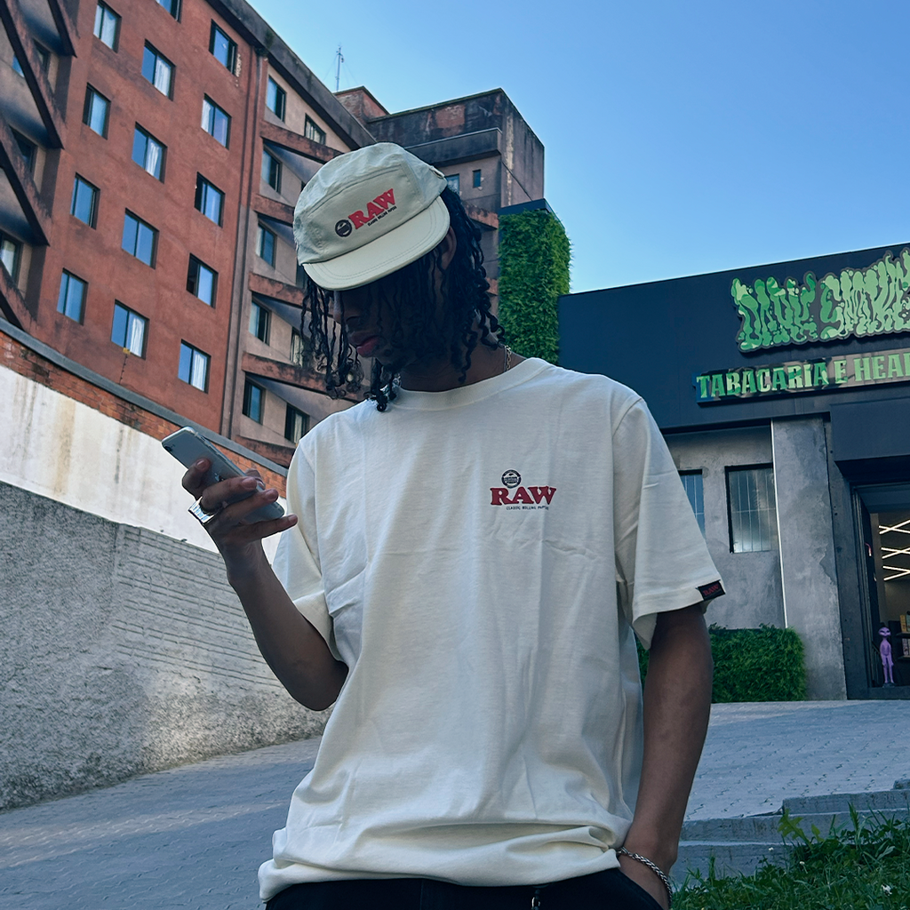 CAMISETA RAW WEEDZ PLANTA CREME