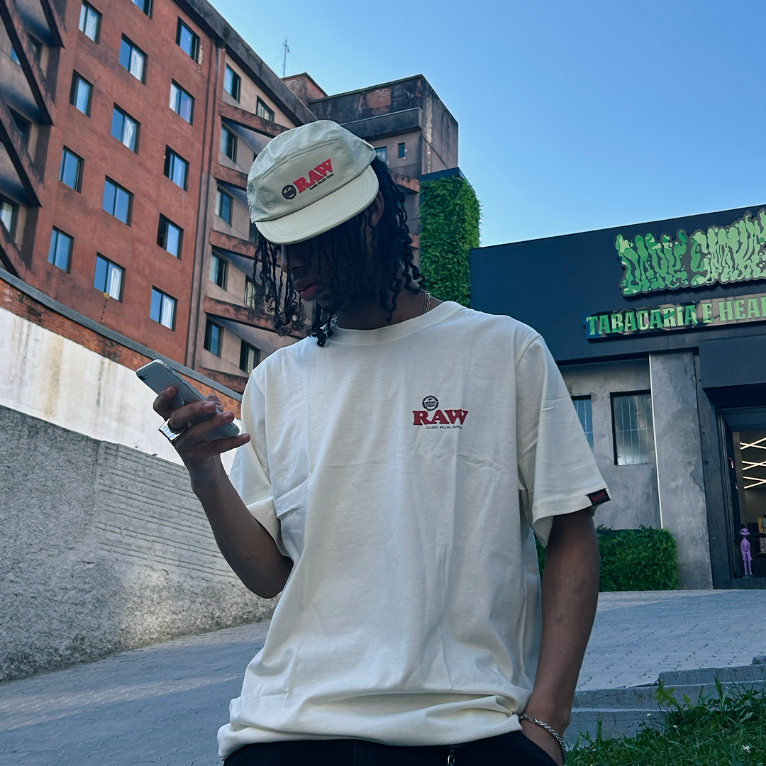 CAMISETA RAW WEEDZ PLANTA CREME