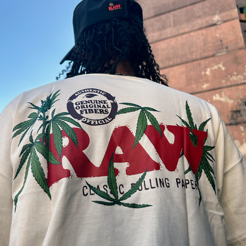 CAMISETA RAW WEEDZ PLANTA CREME