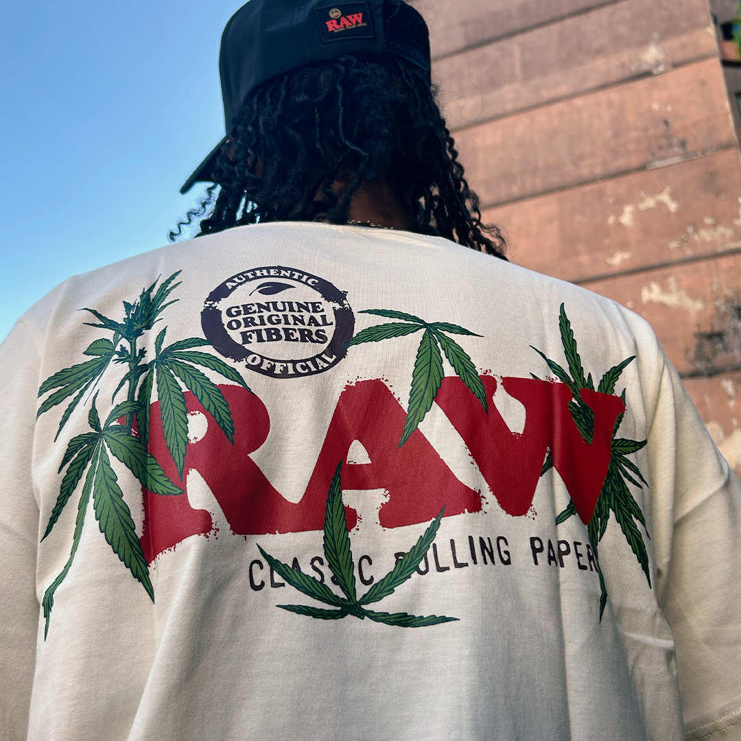 CAMISETA RAW WEEDZ PLANTA CREME