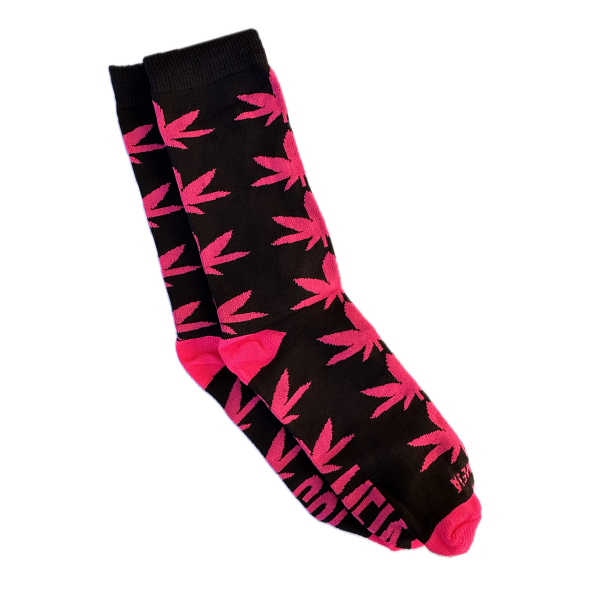 MEIA FOLHA CANNABIS COLMEIA - PRETO E ROSA